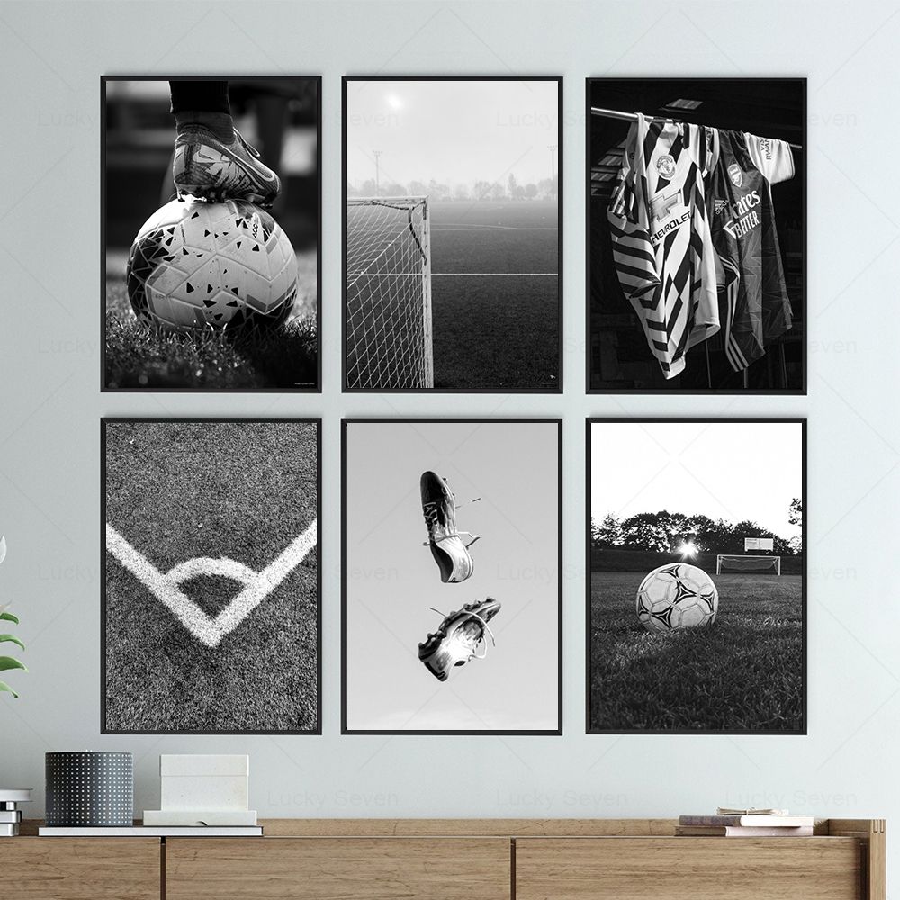 Waterproof Spray Shoe - Fußball-Poster, Fußball-Bilder, Schuh-Wandkunst, Leinwandgemälde, Schwarz-Weiß-Bilder, Drucke