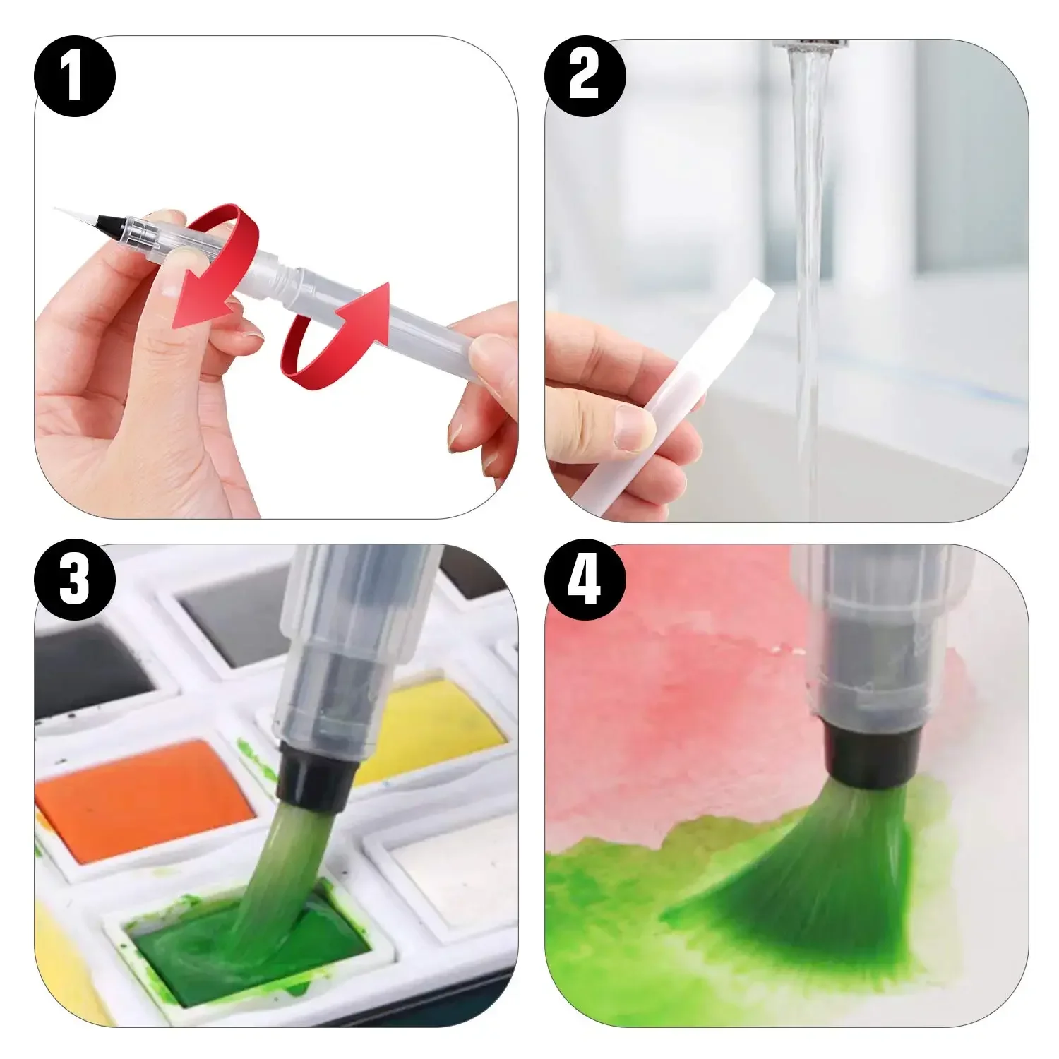 3/6-teiliges Aquarell-Pinselst – Midsole Marker Paint Bewertung und Preis